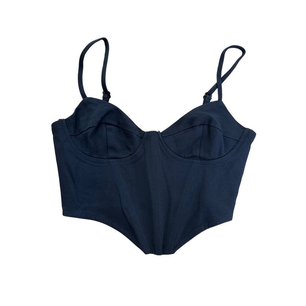 All the Ways - Boned Bustier Corset Top in Black